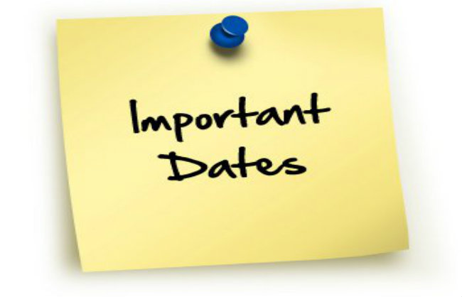 Important Dates